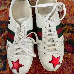 Women’s Gucci Star Sneakers Size 9